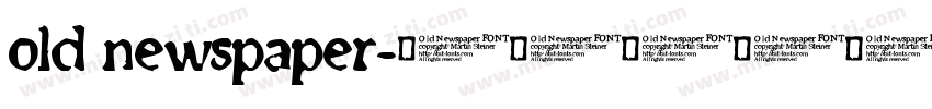 old newspaper字体转换